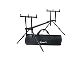 CarpON Rod Pod Rutenhalter Aluminium Deluxe für 3 Ruten inkl. Rutenauflagen...