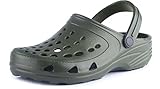 Ladeheid Damen und Herren leichte Eva Clogs mit Fersenriemen Gartenclogs Gartenschuhe...