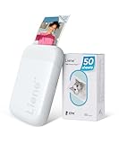 Liene Mini Fotodrucker für Smartphone(5x7,6cm) - mit 50 Blatt Zink-Fotopapier mit...