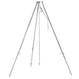 BBQ-Toro Edelstahl Dreibein Grill | 110-175 cm | Dreibein für Feuerschale, Dreibein für...
