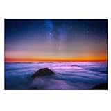 Wandbilder Sternenhimmel und Wolkenmeer（250cm×175cm）Himmelslandschaft 3D-Wandeffekt...