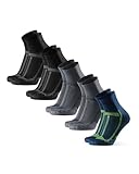 DANISH ENDURANCE 5 Paar Quarter Laufsocken, Technisch, Anti-Blasen Polsterung, für Damen...
