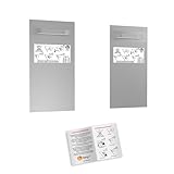 Spiegelbefestigung Set L - 2 Stück Spiegelbleche 200x100 mm für das Aufhängen...