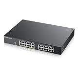 Zyxel 24-Port Gigabit PoE Switch | Smart managed | Rackmontage | 12 PoE+-Ports...