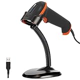 Tera Barcode-Scanner 1D Laser USB Wired Kabelgebunden Handheld Barcodescanner...