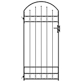 vidaXL Zauntor Gewölbte Spitze Gartentor Metalltor Hoftor Tor Pforte Gartenpforte...