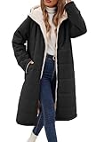 Vancavoo Wintermantel Damen Lang Winterjacke Warm Gefüttert Winterparka Winter Jacke...