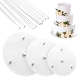 Coolon Tortenständer, 21 Stück Dübelstangen für Tiered Kuchen mit 3 Stück...