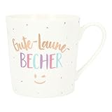 Depesche 5909-054 - Tasse mit Henkel, Becher aus Porzellan, 300 ml, mit Aufschrift,...