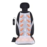 VEVOR Shiatsu-Massagesitzkissen für Rücken mit Wärme, Massagekissen mit 2 Rollen, 2...