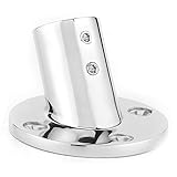 QANYEGN Marine Boat Round Base, Edelstahl-Tretlager, Rail Tube Stanchion Base für...