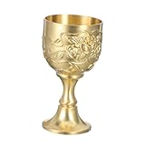 MUELODSIC Vintage Becher aus Robustem Metall Antikes Bronzefarbenes Design Filigrane...
