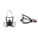 3M Mehrweg-Halbmaske 6002C - Halbmaske mit Wechselfiltern gegen organische Gase, Dämpfe...