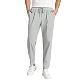Generisch Baggy Jogginghose Herren 2025 Weiße Hose Atmungsaktiv und Leicht Freizeithose...