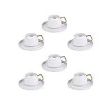 Karaca Saturn Gold Türkische Kaffeetassen, Mokkatassen-Set für 6 Personen, 12-teilig,...