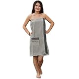 Sauna Frottee Kilt Sarong M-XXL Damen oder Herren von JEMIDI Anthrazit Grau mit...