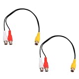 sourcing map 2 x Cinch-Splitterkabel, 1 Buchse Adapter auf 2 Buchsenadapter, 25,4 cm...