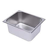 6-PACK Edelstahl-Gastronomie-Geschirr (33x26x15cm) – 6' Tiefe Hotel-Buffet-Schalen (1/2...