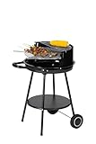Tarrington House Holzkohlegrill Deluxe, Stahl, Tragbarer, rund, hohenverstellbarer...