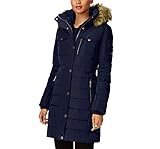 MICHAEL Damen Daunenmantel Michael Kors mit Kapuze mit Reißverschluss, navy, X-Large