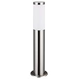 MONZANA® Außenlampe Edelstahl 50cm E27 Fassung IP44 Wetterfest Stehend Wegeleuchte...