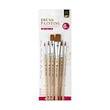 Pinsel-Set mit runder spitzer Spitze, Nylon, für Künstler, Acrylfarben, 6-teiliges Set,...