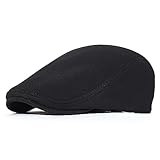 Herren Schiebermütze Baumwolle Barett Cap Schirmmütze Flatcap Baskenmütze...