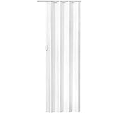 tectake® Schiebetür Komplettset, Lamellentür, Falttür, Tür 80x203 cm, Raumtrenner mit...