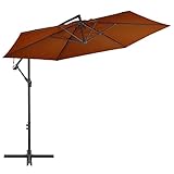 Wenjingqi-313755 Sonnenschirm mit Aluminiumstange, Terrakotta, 300 cm