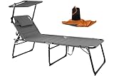 WildStage XXL Aluminium Sonnenliege klappbar Gartenliege Liegestuhl Balkonliege...