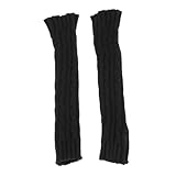 UPKOCH Strickhandschuhe Fingerlose Armstulpen mit Daumenloch Wärmende Winter für Damen...
