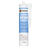 HAUSA Sanitärsilikon HS100 Silikon hellgrau Bad Küche Dichtstoff Bausilikon Dichtmasse...
