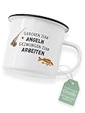 ABENTEUERNAH Tasse Fahrrad, Kaffeetasse Camper, Outdoortasse Angler, Emaille Tasse Mann,...