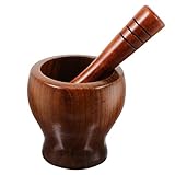 CCYENG Professioneller 1Set Holz Knoblauch Mörser und Stößel Knoblauch Mühlen Küche...