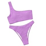 XTBFOOJ Bademode Damen Damen-Bikini Mit Herausnehmbaren, Gepolsterten Riemchen Und Hoher...