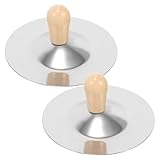 STOBAZA 2 Stück Teiliges Fingerzimbel Kleine Handzimbeln aus Robustem mit Holzgriff Klare...