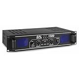 SkyTec SPL1500 178798 PA Verstärker Endstufe 1500 Watt, mit 3-Band-Equalizer, 3...