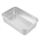 VALICLUD Edelstahl Backform mit Transparentem Deckel Tiramisu Brownie form mit...