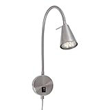 BRILONER - LED Bettlampe, Bettleuchte Flexarm, inkl. An-/Ausschalter, schwenkbar, 4,7...