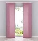 Gardinenbox 2er Pack Flächenvorhänge Schiebegardinen komplett Set Cationic...