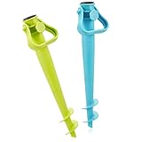 com-four® 2X Sonnenschirmhalter zum Eindrehen - Bodenhülsen für den Garten -...