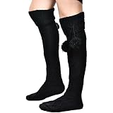 Gestrickte Socken für Herbst Winter gestapelte Socken hohe Röhre über dem Knie...