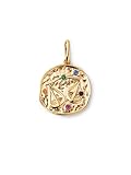 SINGULARU - Charm Organic Colors Zodiac - Waage - Anhänger aus Sterlingsilber mit 18Kt...