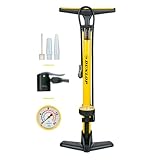 Dunlop Fahrradpumpe mit Manometer - Luftpumpe Fahrrad für Dunlop-, Schrader- und...