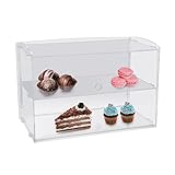 wanwanper Acryl-Vitrine für Kuchen Bäckerei, 2 Tier Cupcake Gebäck Display Case,...