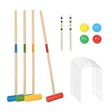 Ansobea Krocket Spiel, 2-4 Spieler Croquet Set, Krocketspiel mit Tasche, Kinder Erwachsene...