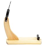 Schinkenhalter aus Holz – Fleischschneidehalter | rutschfester Schinkenhalter mit Messer...
