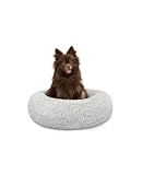 lionto Donutbett für Hunde und Katzen, Flauschiges Hundebett rund für kleine und große...