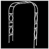 Stahl Warch Einfache Montage-Rose Garden Arch Stehen Große Größe Schwarz/Weiß, Blume...