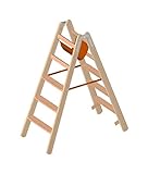 Layher Holzstehleiter - mit 5 Stufen; Holzleiter mit 80mm breiten Stufen, beidseitig...
